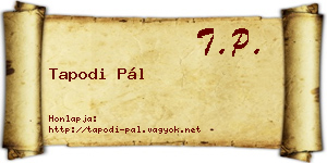Tapodi Pál névjegykártya